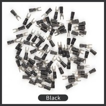 100PCS SV Type Insulated Wire Spring Terminal SV3.5-4 Spade Fork TYPE Cable Lug Connector 2.5-4.0mm2, 05 Black_02 SV3.5-5