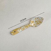 수입그릇 폰란드그릇 수입접시 예쁜접시 유럽 에나멜 디너 플레이트 세트 레트로 스플래시 잉크 홈 요리 및 크리 에이 티브 거실 데스크탑 과일 샐러드 접시, B-spoon, B-spoon