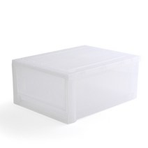 모던하우스 드레스룸 적재수납 반투명 L 360X455X200 BT0121034, 1개, 화이트
