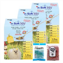 더독 닥터소프트 사료 1+1 1.2kg 3kg 노령견 소프트사료 + 간식 기획세트, (1+1+1)IGY 전견 1.2kg + 네코캔