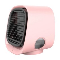 이동식 에어컨 미니 저소음 이동에어컨 냉난방기 aircooler fan usb mini 휴대용 easy air 냉각기 팬 데스크탑 개인 공간 air cooling fan for, 분홍색