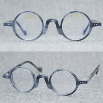 일본 수제 뿔테 안경 테 둥근 동그란 원형 김구 레트로 빈티지 아세테이트 클리어 그라데이션