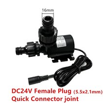 순환모터 수중 온수순환용 보일러 순환용 워터 펌프 12v 고압 울트라 저소음 솔라 DC 24V 리프트 5M 800L/H, 09 DC 24V Quick joint