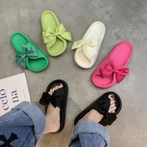 예쁜 리본 슬리퍼 컬러 빅리본 여성 바캉스 BR02 편안 우아함
