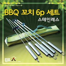 아이언코리아 캠핑스텐 BBQ 꼬치 6P 세트