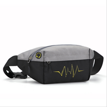 L&M캐주얼 힙색 E1015, 그레이블랙