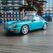 Norev 1:18 Porsche 911 964Carrera2 다이캐스트 장식품, 블루 187329