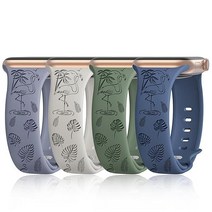 Apple 애플 워치 밴드 40mm 41mm 38mm 42mm 44mm 45mm 49mm 여성용 iWatch 시리즈 SE 8 6 5 4 3 2 1 울트라용 부드러운 실리콘 각인, 38mm/40mm/41mm