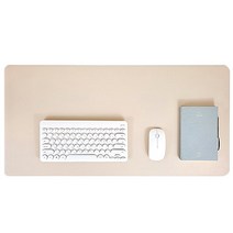 야스트 가죽 데스크 매트 책상 패드 테이블 논슬립 와이드 대형 마우스 장패드, 아이보리