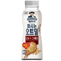 칠성 쉐이크 아침 식사 대용 퀘이커 마시는 오트밀 오트 & 그레인 건강식 간편식 식단조절 선식 50G 20개, 4세트