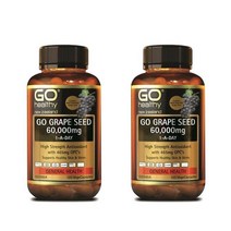 (호주/뉴질랜드) 고헬시 고 포도씨 추출물 60 000mg 원어데이 120베지터블캡슐 2팩 GO Healthy GO Grape Seed 60 000mg 1-A-Day 120 Veg