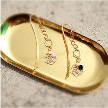 파앤꼬 장미로즈 도금 금속 책갈피 북마크, 핑크, 1개