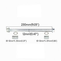 KLX TTR90 YSR50 혼다 CRF/XR 50 70 가와사키 230 더트 핏 바이크12mm 110mm 리어 휠 림 액슬 스핀들, 기본