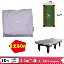 당구용품 실버 컬러 10 피트 스누커 당구 게임 테이블 방수 커버