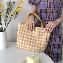 미니 벨벳 체크 무늬 백 가방 책가방 데이트백 크로스 숄더 보조 간이 디자인 가을