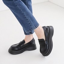 [파라노말샵]지나 통굽 로퍼(굽4cm)