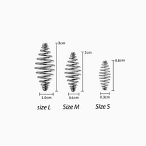 고압세차호스 스테인레스 스틸 스프링 루어 행잉 태클 피더 올리브 모양 케이지 헤어 리그 플로팅 잉어 낚시 도구 20 개/묶음, Size S 0.3x0.8cm