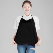 오투라이프에이프런 손님용 앞치마 - 스토퍼(목끈조절), 블랙