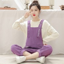 여성용 데님 오버롤 봄 점프슈트 데일리 멜빵 팬츠