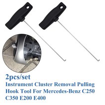 자동차 정비 공구 수리 메르세데스 벤츠 계기판 제거용 풀아웃 후크 풀아웃 후크 t 핸들 추출기 에어컨 포트 38, 없음