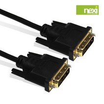 (NEXI) DVI-D 싱글(18핀 1G) 1M~5M케이블 1920x1200해상도 노이즈필터 보호캡 금도금, 1m[NX186]