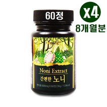 힐링 노니정 노니추출분말 노니열매 파이토케미컬 노니알약 하루한알, 800mg, 4박스