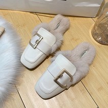 A15757 스웨이드 털 블로퍼 밍크털 퍼 슬리퍼