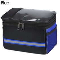 자전거 바구니 방수 자전거 스쿠터 바구니 가방 전면 보관 휴대폰 오토바이 전기 자동차 액세서리, 04 Blue