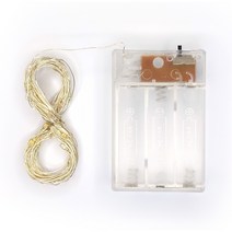 필템 LED 와이어전구, 건전지 led 와이어전구 4색