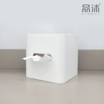 핀무 멧카 인테리어 사각 두루마리 휴지 케이스, WHITE