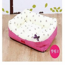 강아지메모리폼침대 자동차 사각 대 연핑크 방석, 단품