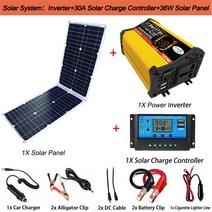 인버터 12V 220V 순정 Sinus 6000W DCAC 전압 변환기 태양광 클린 sinys 미니 자동차 충전 전원 공급 장치 가정용, 03 Yellow 36W 110V