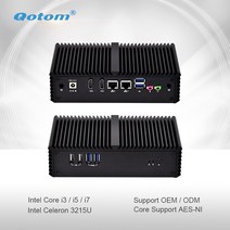 미니PC 팬리스 Qotom-미니 PC Q300S 셀러론 코어 i3 i5 i7 듀얼 기가비트 이더넷 LAN 컴퓨터, [01] Q310S 3215U NO WiFi, [06] 8G RAM 64G SSD