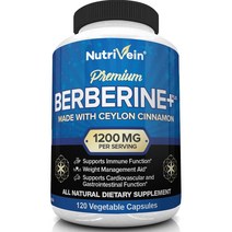 뉴트리바인 프리미엄 베르베린 HCI 1200mg 시나몬 계피 추출물 120캡슐, 120캡슐 1병