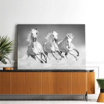 출세운 팔마도 칠마도 행운을부르는 말그림 사장님 회장님 캔버스 액자, 17.건강 백마도