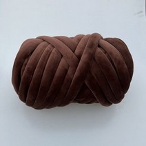 프리미어울 손 뜨개질용 슈퍼 청키 원사 크고 두꺼운 거대한 실 로빙 스피닝 DIY 팔 굵은 벨벳 부드럽고 큰 담요 1kg 1000g, Coffee 1KG