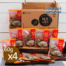 HACCP인증 식사대용 간편식 해초누룽지 60g x 4봉 SENU604, 단품