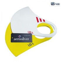 UBA 코오롱 실크 에어로 실버 국내산 패션 마스크, 블랙-L