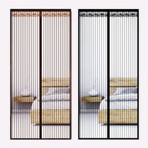 [다옴하우스] 모기장 커튼 현관방충망 방충문 방충커튼 해충방지, 블랙 90x210