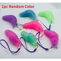 새로운 형광 관절 슬러그 유연한 3d fidget slug toy 모든 연령대를위한 fidget toys toy desk toy desktop ornament kids gift, 1pc 임의의 색상