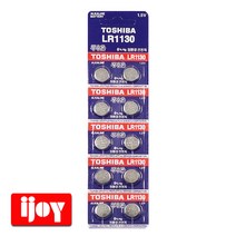 도시바 LR1130 1.5V 2입 TOSHIBA 알카라인 버튼셀 건전지 5개, 10입