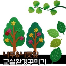 펠트 나무잎 나무 봄 환경구성 용품 / 어린이집 유치원 신학기 교실꾸미기, 1, 3500나뭇잎 대