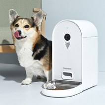 홈캠 겸용 쌍방음성 독일인증 사료걸림방지 특허 자동급식기 강아지 고양이 펫캠 밥그릇 홈카메라, 네이비