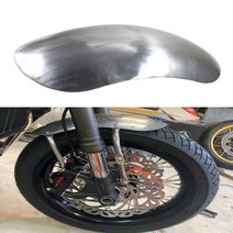 오토바이프론트휀더 honda yamaha kawasaki suzuki harley chopper 용 범용 도색되지 않은 실버 짧은 프론트 흙받이 흙받이 오토바이 호환, 없음