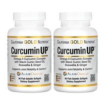 CGN 캘리포니아골드뉴트리션 커큐민 업 Curcumin 소프트젤 90정, 2개