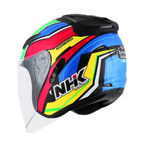 NHK R1 오토바이 오픈페이스 헬멧 그래픽 솔리드 바이크 하이바, 루에다 무광블랙, L