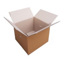 무지 골판지 상자 박스 5호 5매 손잡이 가공 AB골강 480*380*340 우체국택배 편의점택배 발송 가능, 단품