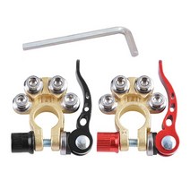 자동차 다용도 보조 베터리 툴리스 메인 케이블 포스트 터미널 차단 커넥터 빠른 연결 해제 보트 레이스 카 UTV 트랙터 트럭 12V 6V 24V 1 쌍, brass 4