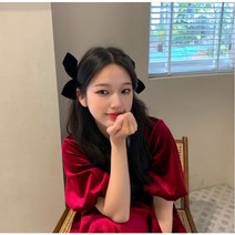 리본핀 옆머리핀 지수 블랙핑크 아이돌 포인트 유행 데이트