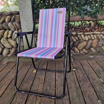 Picky Virgo 론체어 접이식 의자 아웃도어 캐주얼 휴대입니다낚시 의자 등받이 팔걸이 가정용 의자입니다, 자주색 줄무늬